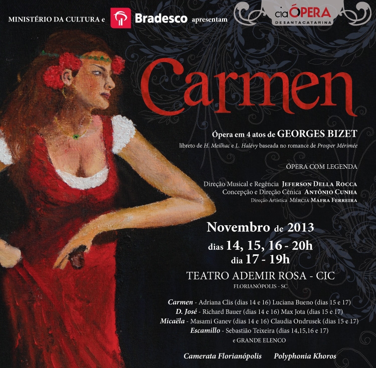 Ópera "Carmen" de Georges Bizet montagem da Cia Ópera de SC