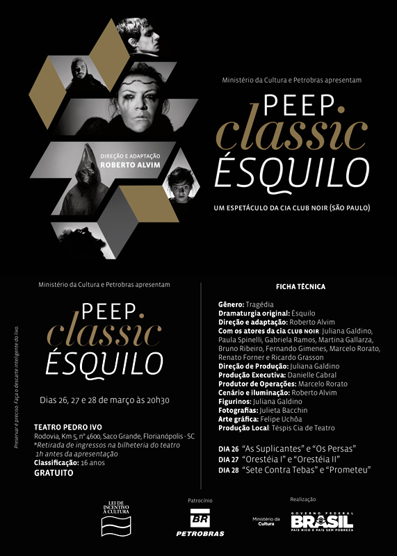 Projeto Peep Classic Ésquilo: Palestra e apresentações da Cia Club Noir