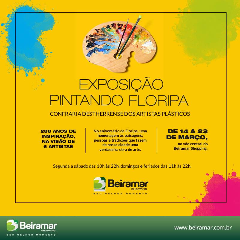 Exposição "Pintando Floripa" em homenagem aos 288 anos de Florianópolis