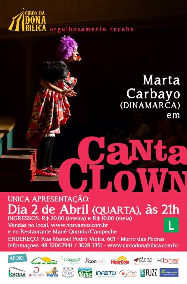 Espetáculo "Canta Clown", com Marta Carbayo, diretamente da Dinamarca
