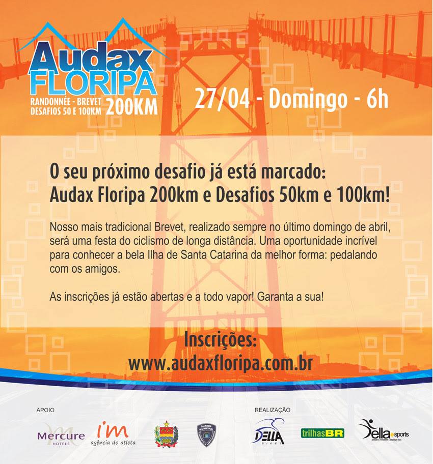 Audax Floripa 200 km, Desafios 100 km e 50 km
