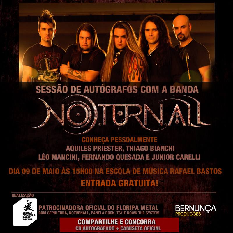 Sessão de autógrafos do supergrupo de heavy metal Noturnall