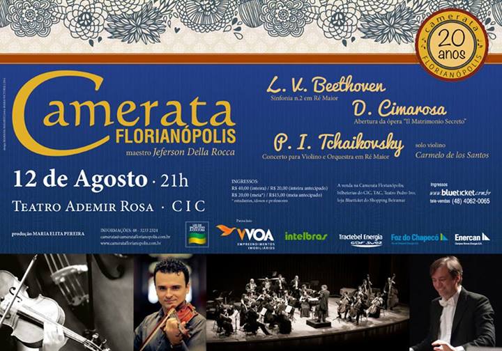 Camerata Florianópolis apresenta: Tchaikovsky, Beethoven, Cimarosa