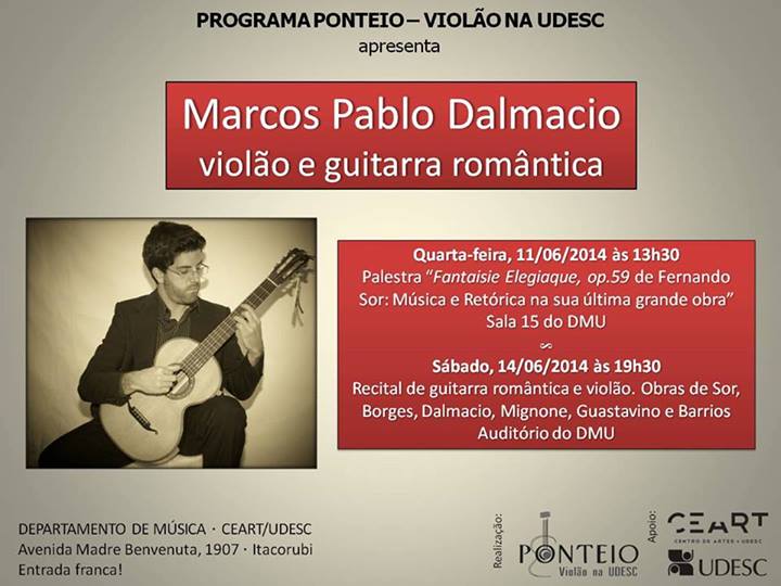 Palestra e Recital de Guitarra Romântica e Violão