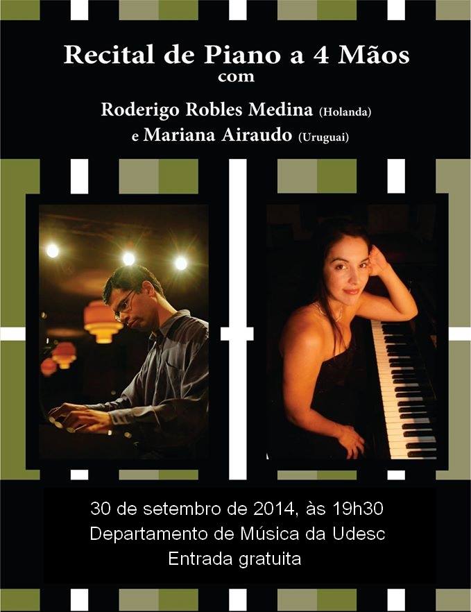 Recital e Masterclass de piano com Duo Airaudo-Robles de Medina