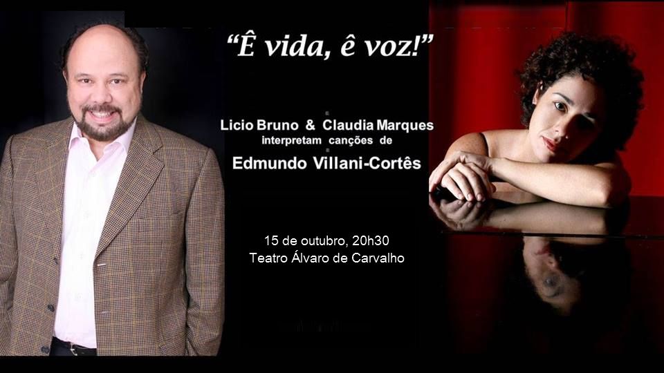 Recital "Ê vida, ê voz!” - Duo do cantor Licio Bruno e da pianista Cláudia Marques