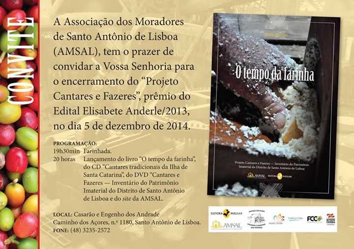 Lançamento do livro O tempo da farinha, de Celso Martins