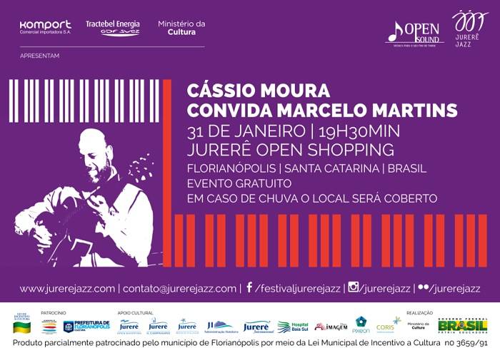 Show gratuito com Cássio Moura e Marcelo Martins - Jurerê Jazz