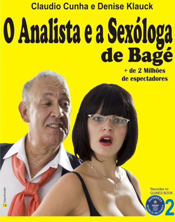 Comédia "O Analista e a Sexóloga de Bagé" com Claudio Cunha e Denise Klauck