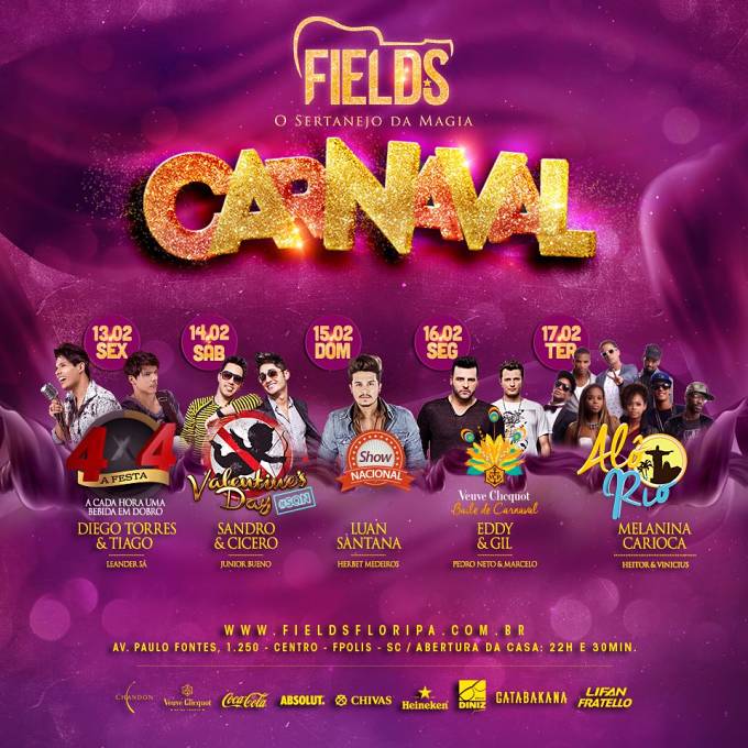 Programação especial de Carnaval da Fields 2015