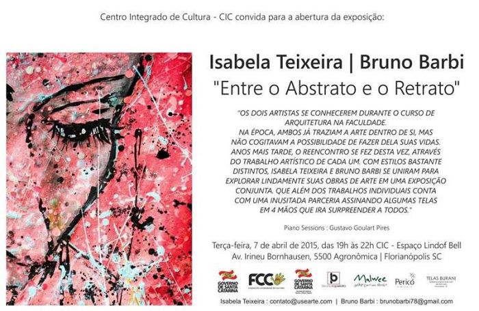 Exposição “Entre o Abstrato e o Retrato”, de Bruno Barbi e Isabela Teixeira