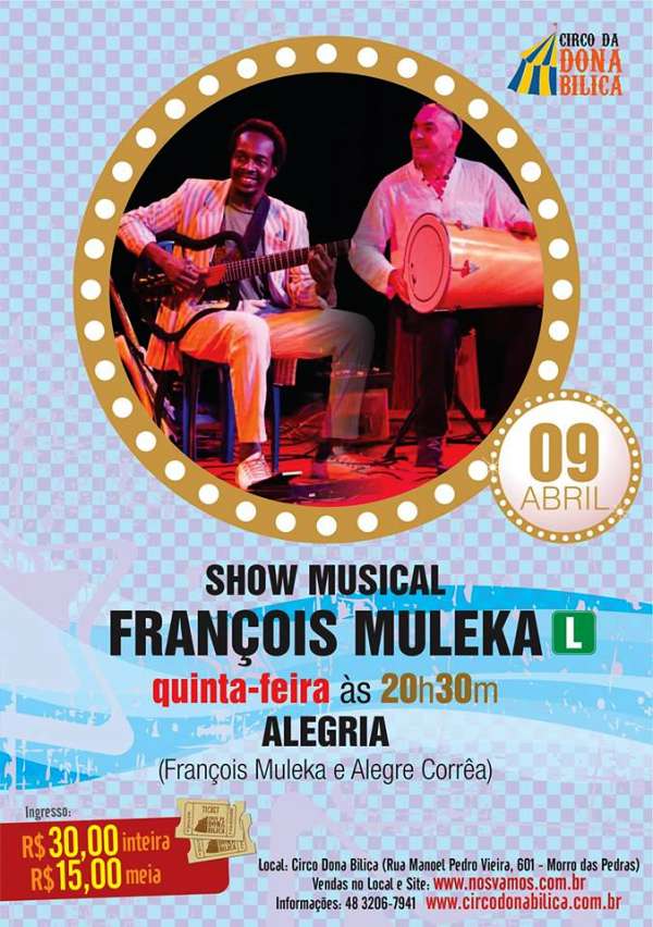 Show Musical Alegria, com François Muleka e Alegre Corrêa