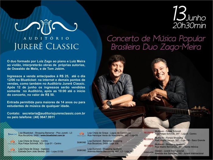 Concerto de Música Popular Brasileira - Duo Zago-Meira