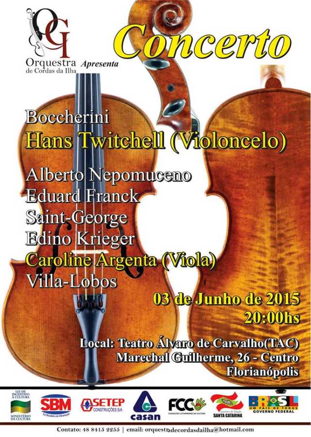Concerto gratuito da Orquestra de Cordas da Ilha de Santa Catarina