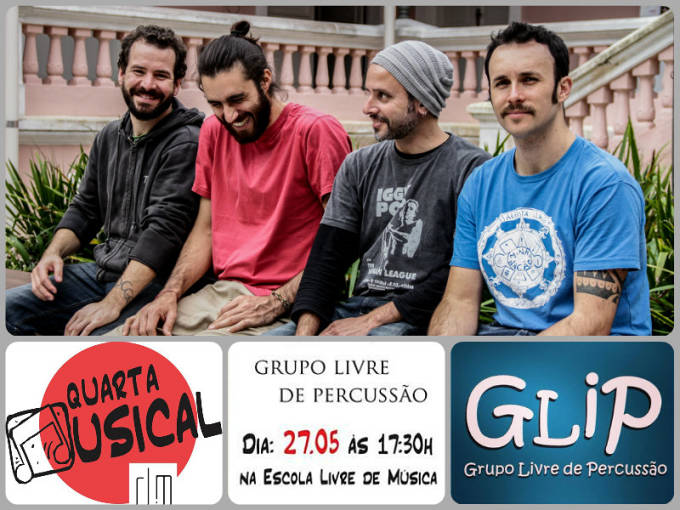 Quarta Musical ELM apresenta Grupo Livre de Percussão (Glip)
