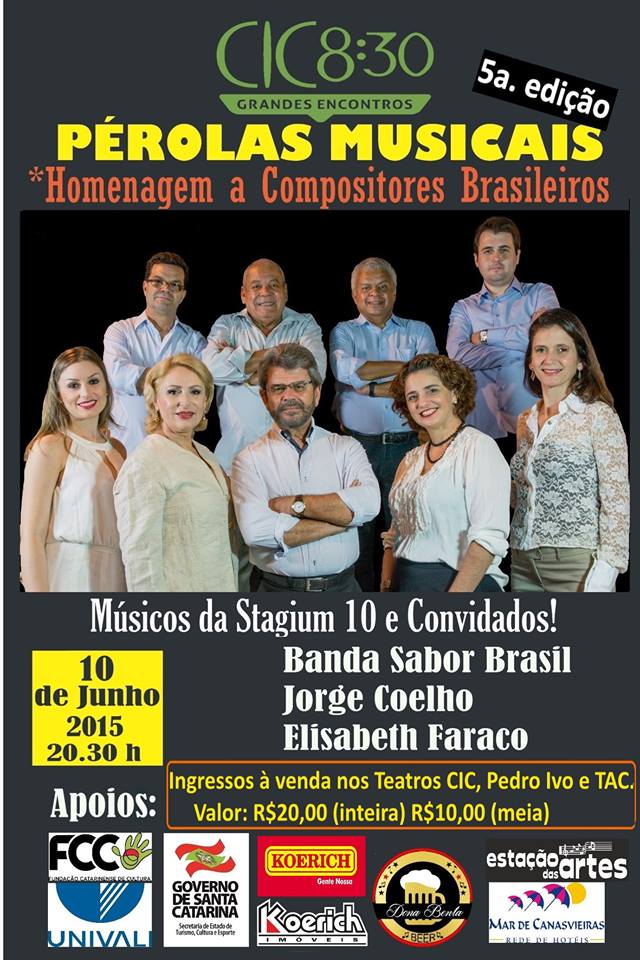 Show Pérolas Musicais - homenagem a compositores brasileiros - CIC 8:30