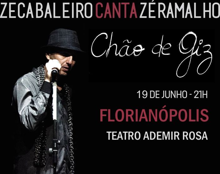 Zeca Baleiro faz show da turnê "Chão de Giz"