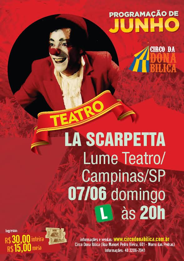 Espetáculo "La Scarpetta", do grupo Lume Teatro