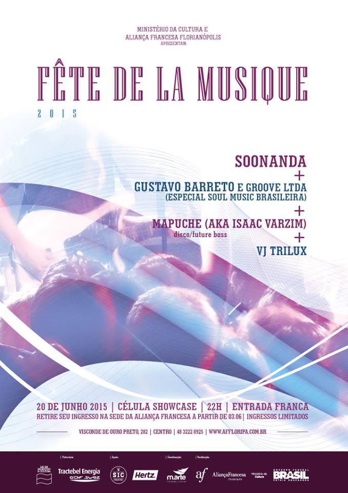 Fête de la Musique com Soonanda e Gustavo Barreto & Groove Ltda