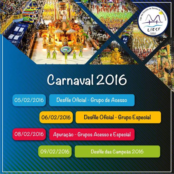 Calendário oficial do Carnaval Florianópolis 2016