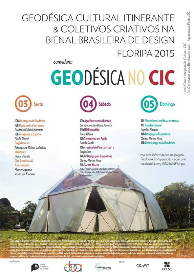 Atividades e oficinas gratuitas de Geodésica no CIC neste fim de semana - Bienal de Design
