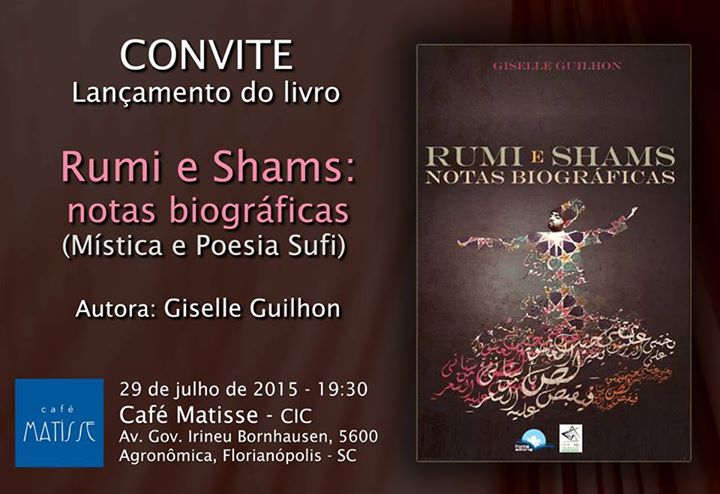 Lançamento de "Rumi e Shams" e "Assédio Moral no Trabalho", de Giselle Guilhon