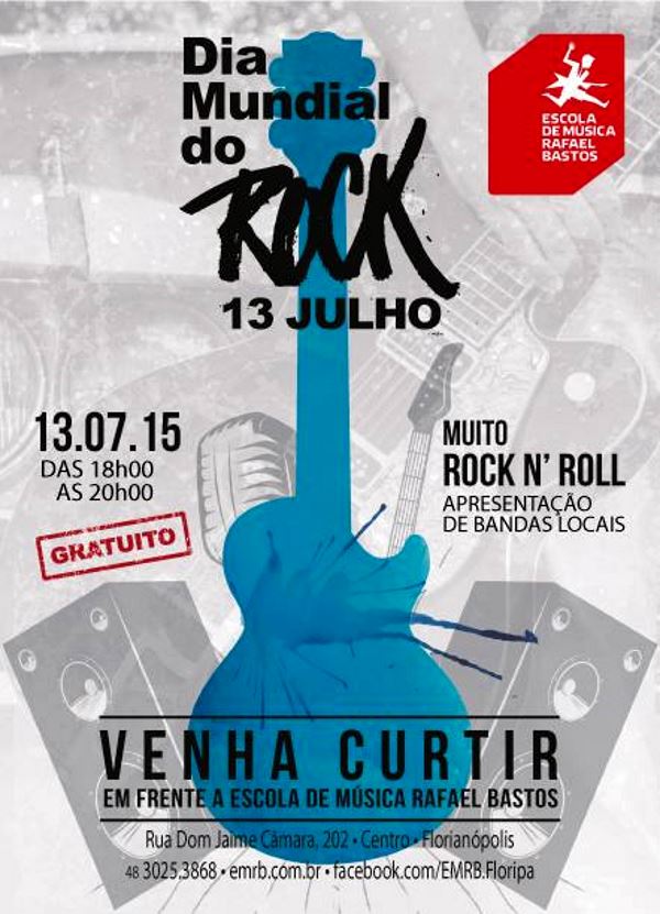 Comemoração do dia mundial do Rock na Escola de Música Rafael Bastos