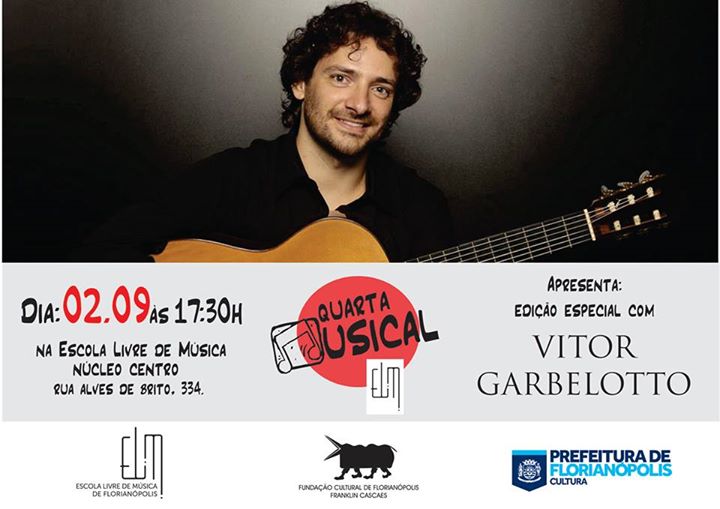 Violonista Vitor Garbelotto faz concerto gratuito na Quarta Musical ELM