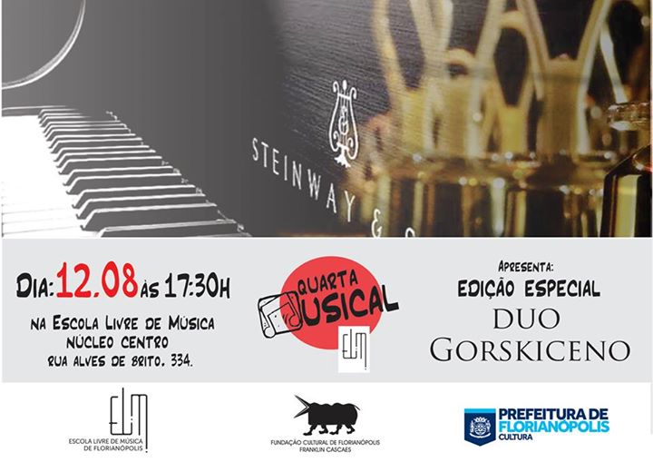 Quarta Musical ELM recebe apresentação e workshop com Duo Gorskiceno