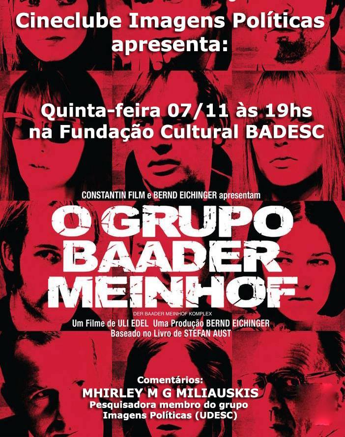 Cineclube Imagens Políticas apresenta "O Grupo Baader-Meinhof"
