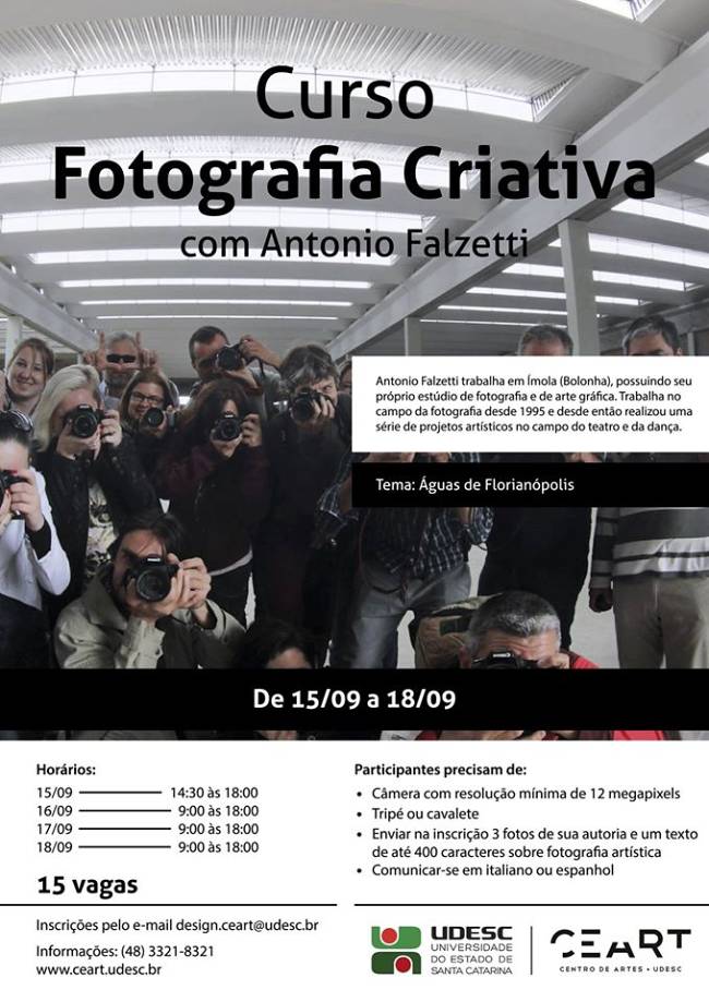 Curso gratuito de fotografia criativa com Antonio Falzetti