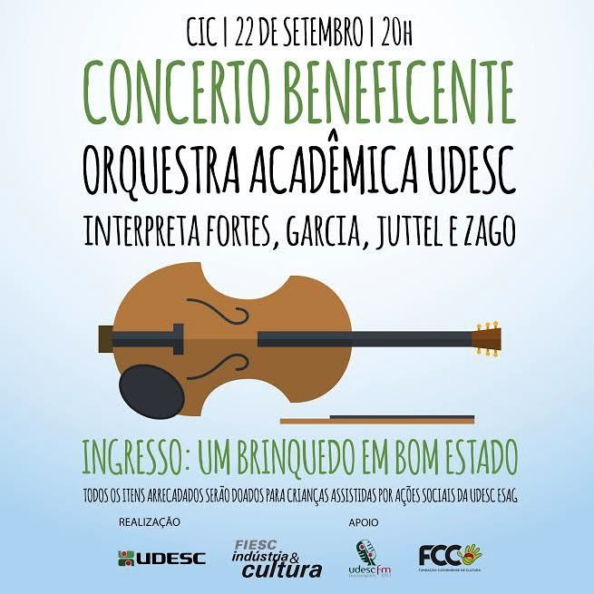 Concerto beneficente da Orquestra Acadêmica da Udesc