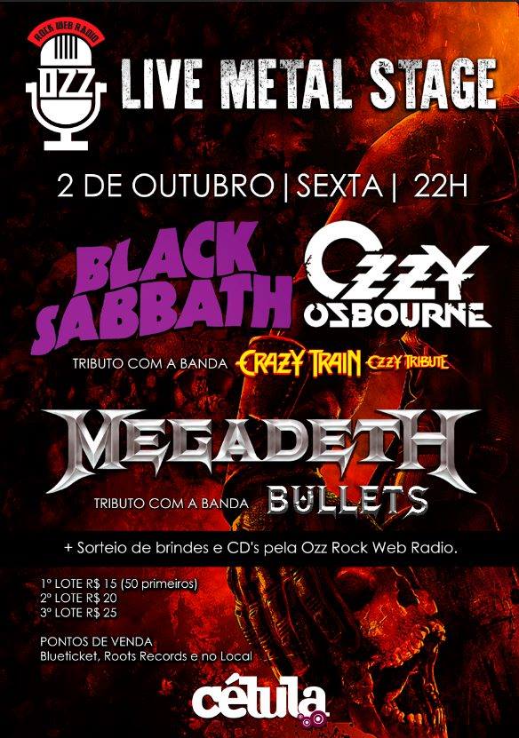I Ozz Metal Live Stage - tributo a Ozzy Osbourne, Black Sabbath e Megadeth
