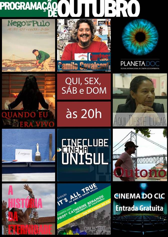 Cinema do CIC - Programação do mês de outubro e do Festival Planeta.doc
