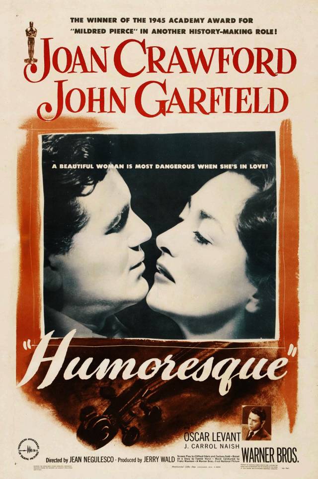 Ícone do cinema Joan Crawford no filme "Acordes do coração" (Humoresque. 1946)