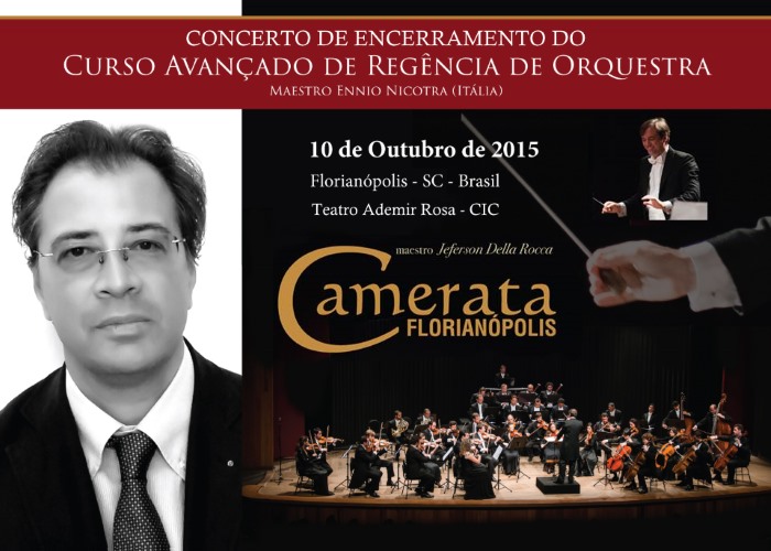 Concerto da Camerata Florianópolis sob regência de 9 maestros participantes
