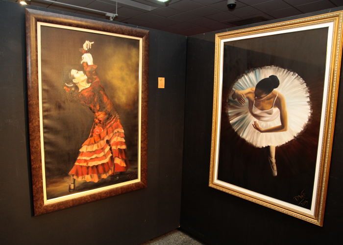 Exposição "Dança" (óleo sobre tela) do artista plástico Valdir Machado Costa