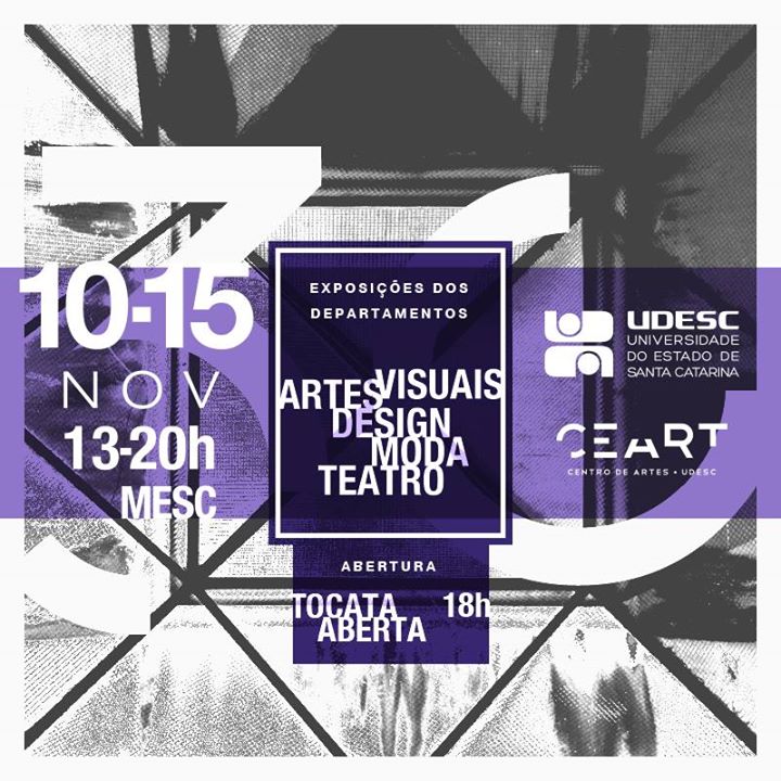 Exposições das Artes Visuais, Design, Moda e Teatro na semana de 30 anos da Udesc Ceart
