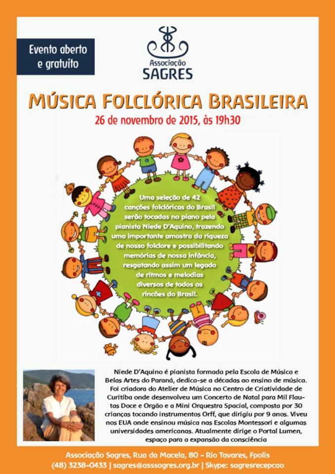 Concerto gratuito da Música Folclórica Brasileira com pianista Niede D'Aquino