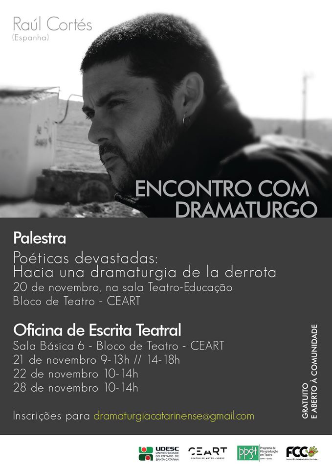 12º Encontro com o Dramaturgo - palestra e oficinas com Raúl Cortés