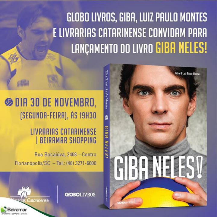Lançamento do livro "Giba Neles!" e sessão de autógrafos com o ex-jogador de vôlei Giba