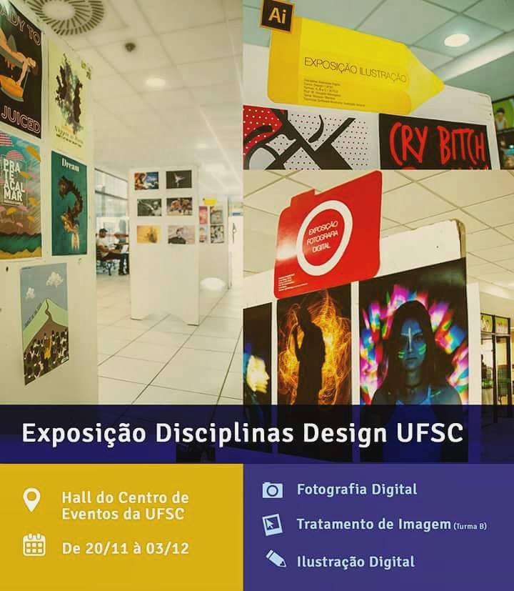 Exposição de trabalhos dos alunos de Design UFSC