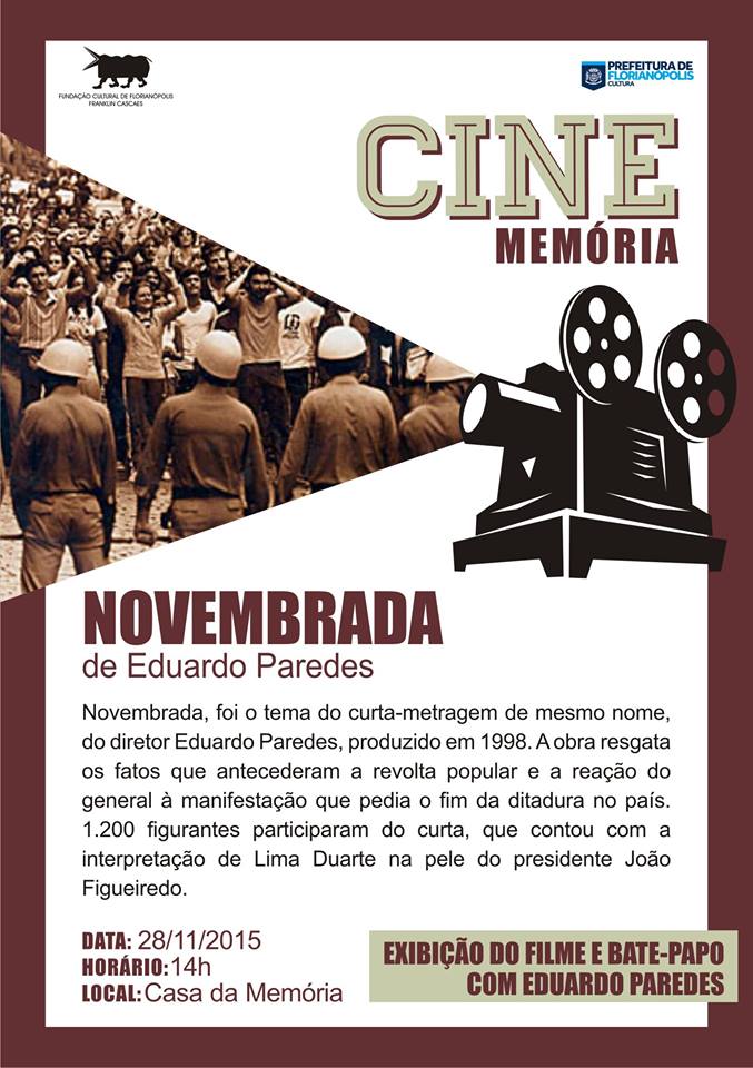 Cine Memória exibe filme "Novembrada" (1998) de Eduardo Paredes