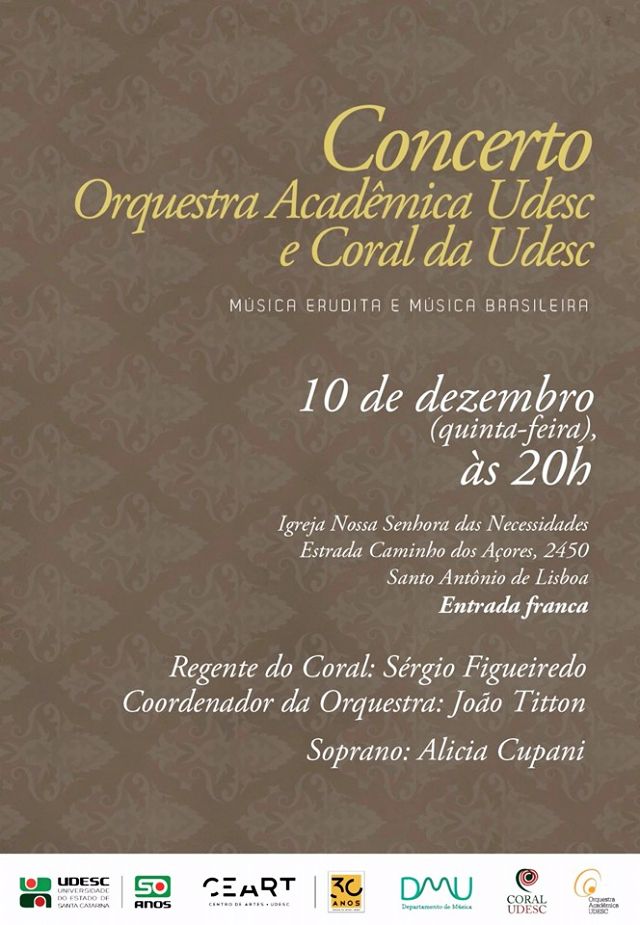 Concerto do Coral e Orquestra da Udesc