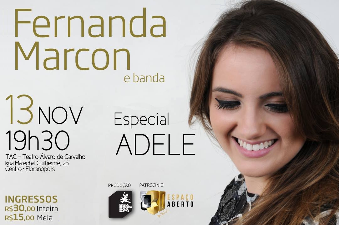 Fernanda Marcon e banda apresenta o show Especial Adele