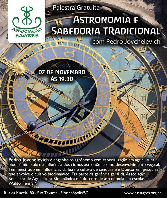 Palestra Gratuita: Astronomia e a Sabedoria Tradicional com Pedro Jovchelevich