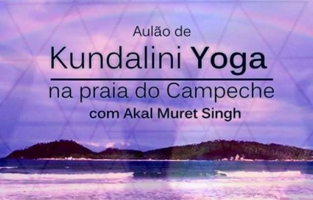 Aulão de Kundalini Yoga na praia do Campeche com Akal Muret Singh