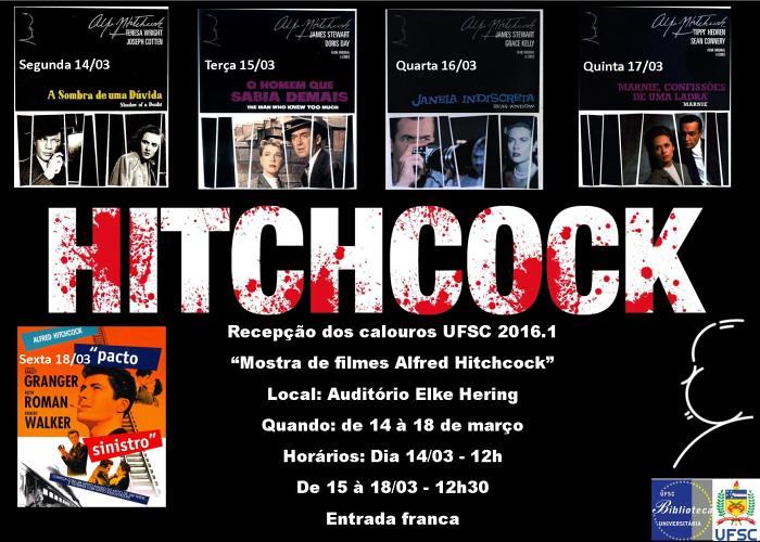 Mostra gratuita de filmes de Alfred Hitchcock