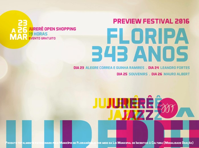 Pré-Festival Jurerê Jazz terá quatro noites de shows gratuitos
