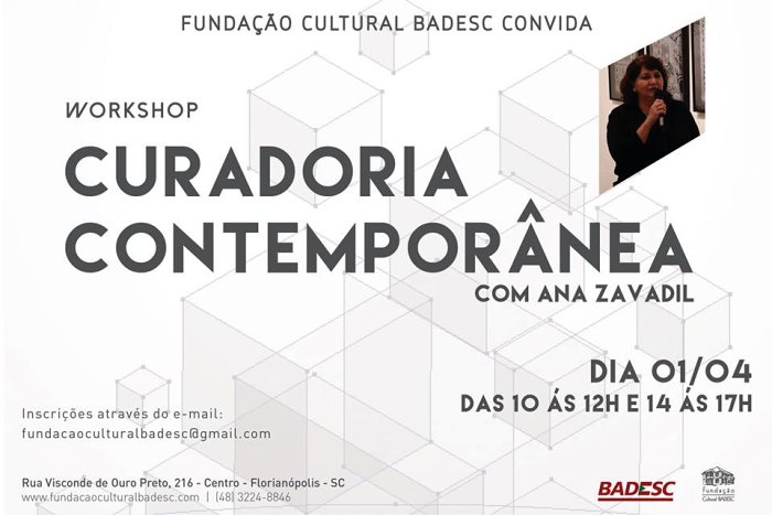 Workshop gratuito de Curadoria Contemporânea com Ana Zavadil